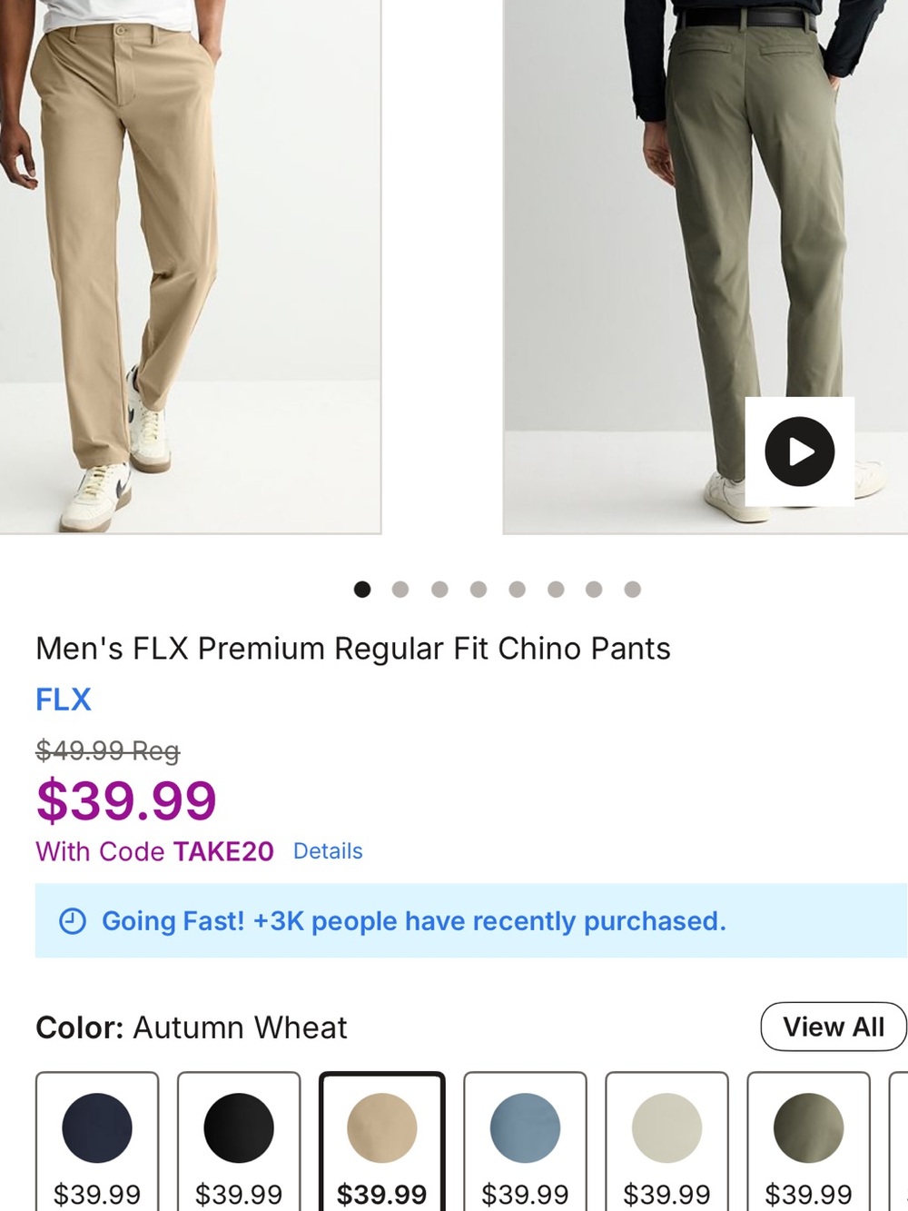 3/$30! 🛍️ Men's Woodbridge Chino Pants - Regular Fit